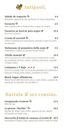 Carte et menu de Mademoiselle Boris à Castelnau le Lez — Les antipastis