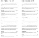 Carte et menu de Pizzeria à l'Italienne à Castelnau le Lez — Les pizzas blanches
