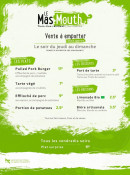 Menu Le Mas Mouth - Plat a emporter