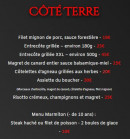 Menu Du côté de chez Fred - Coté terre