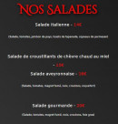 Menu Du côté de chez Fred - Les salades