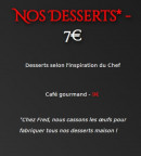 Menu Du côté de chez Fred - Les desserts