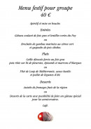 Menu Les Marronniers - Menu 40€