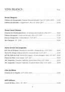 Menu Les Marronniers - Les vins blancs