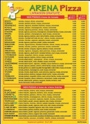 Menu Arena Pizza - Les pizzas
