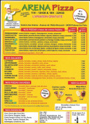 Menu Arena Pizza - Les salades, glaces et boissons,...