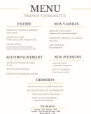 Menu French Fourchette - La carte