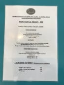 Carte et menu de Sur La Braise à Palavas les Flots — Menu sur la braise et ardoise du midi