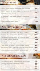 Menu L'ombrine - Les salades et entrées
