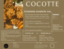 Menu La Cocotte - Les tenders, tacos et burgers,...