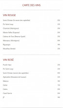 Menu Portugril LGM - Carte des vins