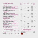 Carte et menu de Savana Beach à La Grande Motte — Les vins