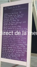 Carte et menu de Les Trésors de la Mer à Agde — Exemple de menu