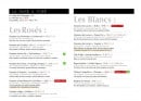 Menu L'Ardoise Du Marché - Les vins rosés et les vins blancs 