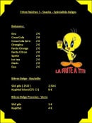 Menu La Frite à Titi - Les boissons et les bières 