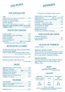 Menu Les Halles aux Poissons - Les spécialités, les plats chauds,....
