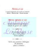 Carte et menu de Auberge La Resse à La Salvetat sur Agout — menus