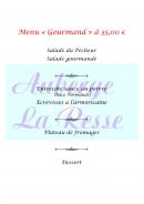 Carte et menu de Auberge La Resse à La Salvetat sur Agout — menu gourmand