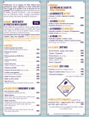Carte et menu de L'assiette du port à Marseillan — Les salades repas, les viandes ...
