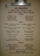 Menu La Salsa - Les formules
