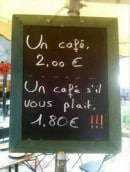 Menu Le loup de mer - Café