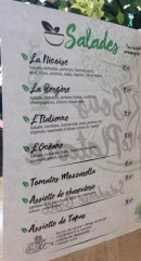 Carte et menu de Sous le platane à Saint Martin de Londres — Les salades