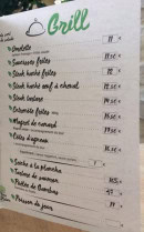 Carte et menu de Sous le platane à Saint Martin de Londres — Le grill