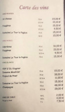Menu Le Lotus Bleu - Les vins