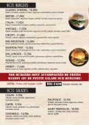 Menu Burgerstore&Pizzateca - Les burgers et salades