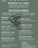 Carte et menu de Brasserie Lou Garric à Cessenon sur Orb — Les pizzas