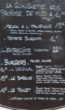 Menu Guinguette Roquebrun - La carte du midi