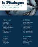 Carte et menu de Le Pitalugue à Roquebrun — Les menus