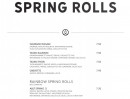 Menu Sushi Shop - Les springs rolls suite