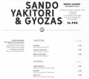 Menu Sushi Shop - Les yakitoris et gyozas