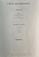 Carte et menu de Au bonheur du coquillage à Magalas — La carte des desserts