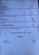 Carte et menu de La maison du street food à Murviel les Beziers — Les burgers (suite), desserts