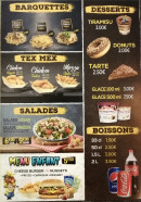 Menu Flash Burger - Tex mex, salades et boissons