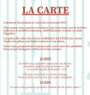 Menu Zio - La carte