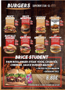 Menu Brice Burger's - Les burgers