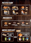 Menu Brice Burger's - Petite faim, desserts et menu enfant