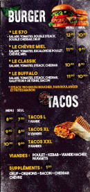 Menu Le 570 - Les burgers et tacos