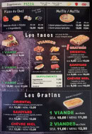 Menu Pepe Rosso - Les tacos et gratins