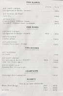 Carte et menu de Le Villemagnais à Villemagne L'argentiere — Les vins, champagne, ...