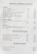 Carte et menu de Le Villemagnais à Villemagne L'argentiere — Les apéritifs, cocktails, ...