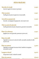 Menu Le F - Les pâtes
