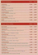 Menu Chaud Devant - Les pizzas