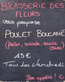 Carte et menu de Brasserie des Fleurs à Villeneuve les Maguelone — Exemple de menu