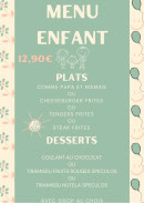 Carte et menu de La Guinguette de Roger et Fifi à Villeneuve les Maguelone — Menu enfant