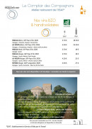 Carte et menu de Les Compagnons de Maguelone à Villeneuve les Maguelone — Les vins