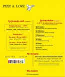 Carte et menu de Pizz'&love à Villeneuve les Maguelone — Formules, boissons et desserts
